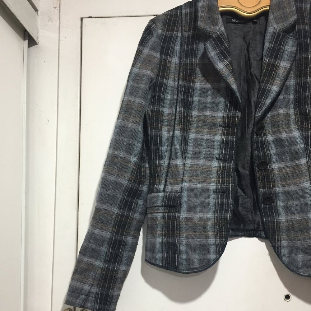 MARC AUREL PLAID PATCHWORK BLAZERS SIZE 36